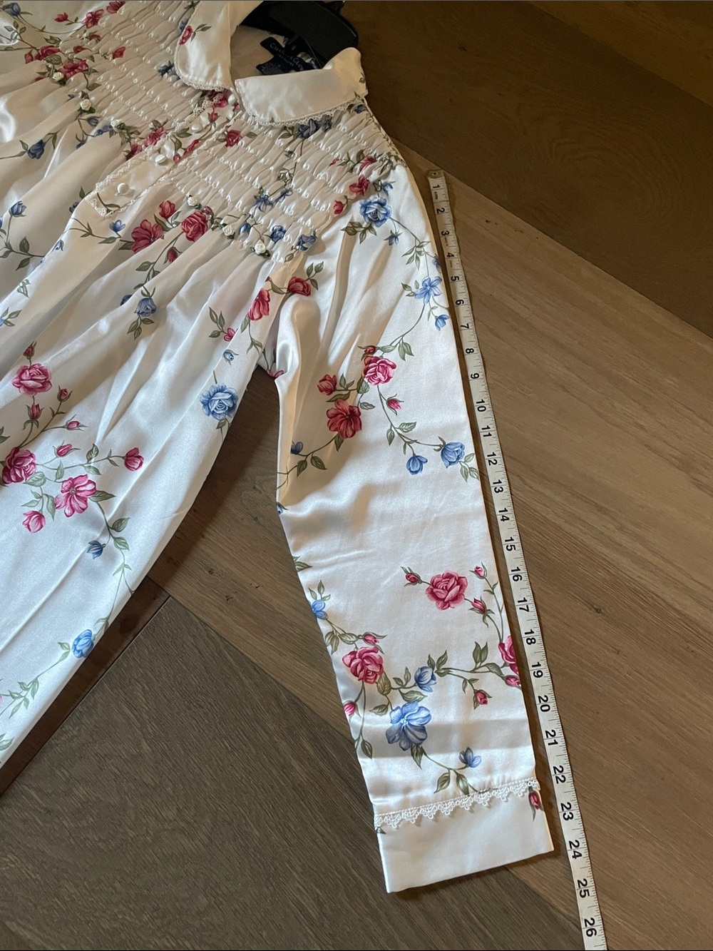 Vintage Charter Club Floral Satin Nightgown Cottagecore Romantic - Picture 10 of 10